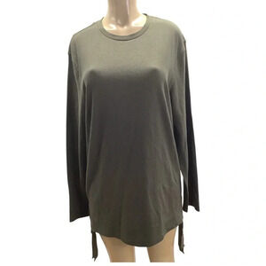 Original Use Size Medium Women’s Longline Green Side Slit & Ties Top. New W/Tag